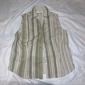 Y2K JESSICA STRIPPED BUTTON UP